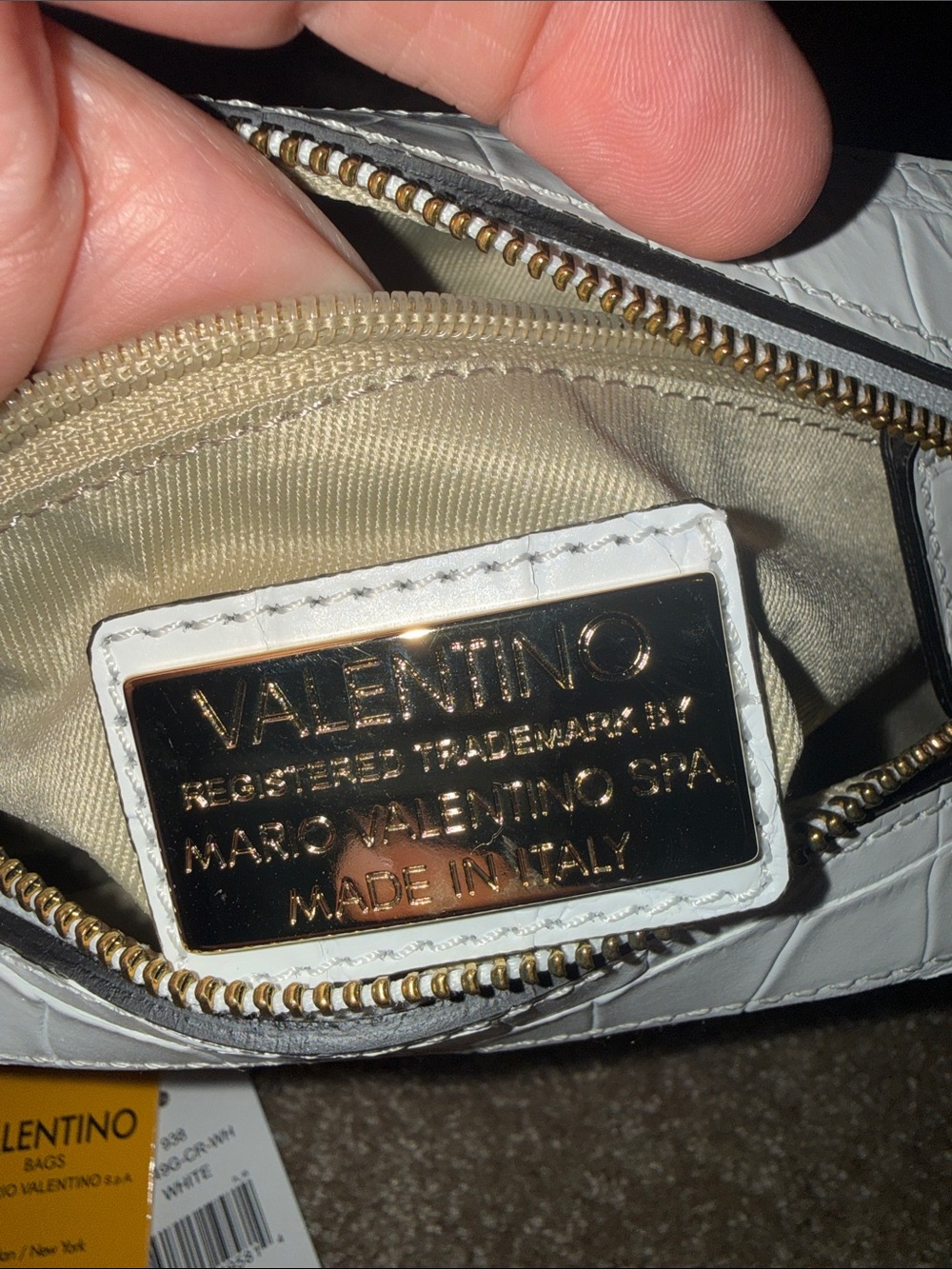 Valentino Babette Croc Leather Crossbody Bag NWT - Picture 10 of 11